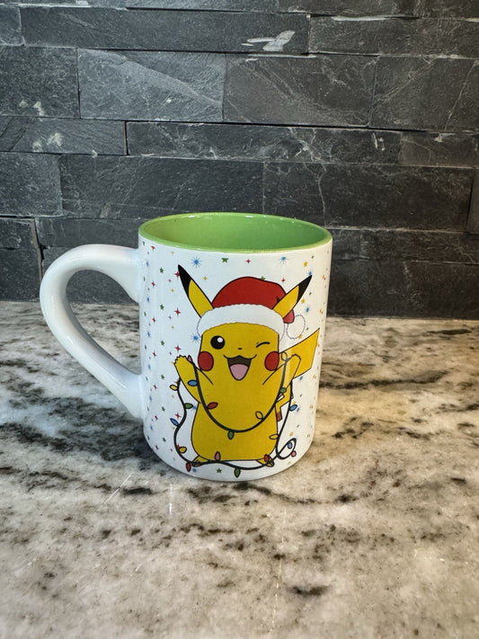Pokemon Pikachu With Santa Hat Christmas Holiday Ceramic Mug Cup 14 oz