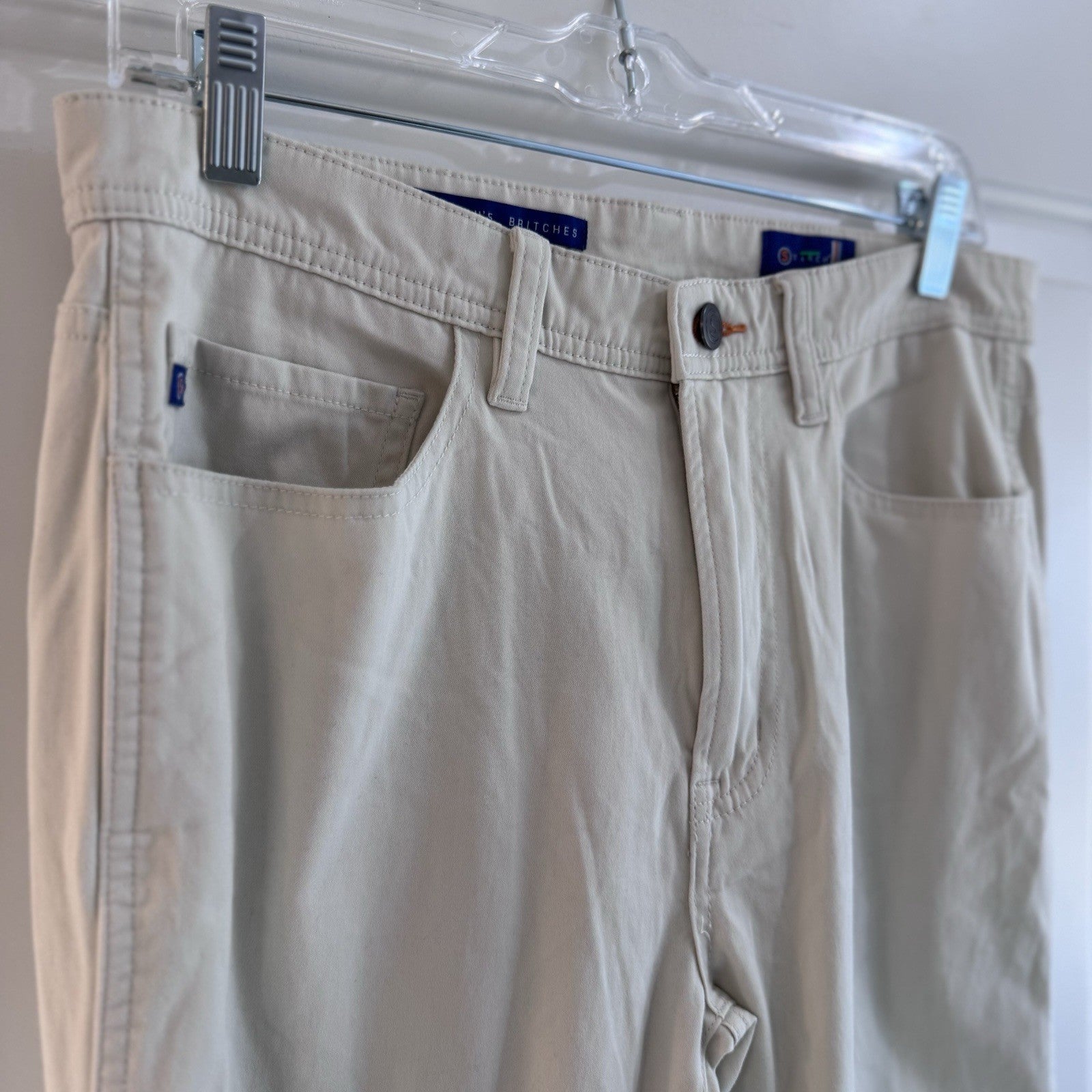 Stitch Golf Pants Mens 30x30 Beige Stretch Performance Trousers Cotton Blend