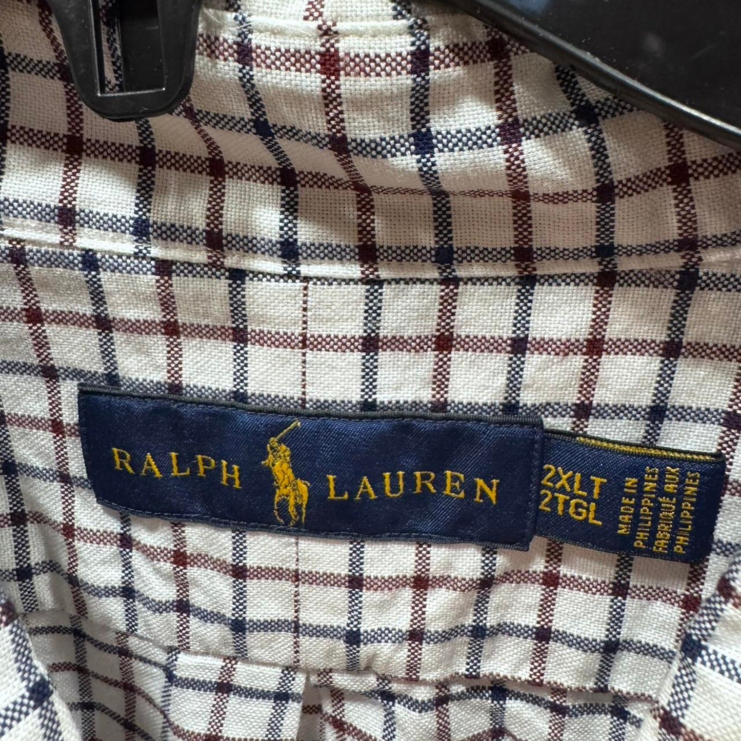 Vintage Ralph Lauren 2XLT Checkered Button Down Shirt