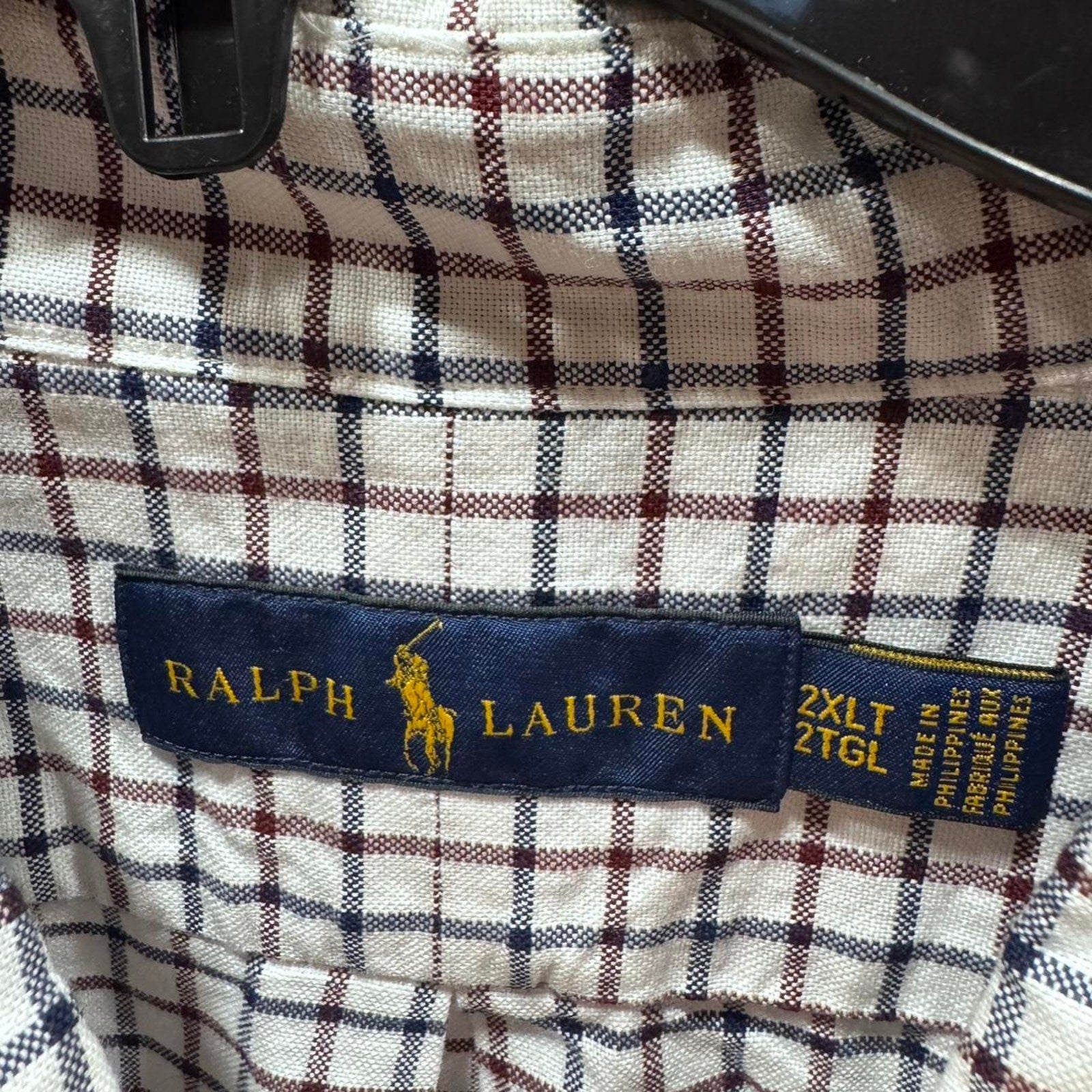 Vintage Ralph Lauren 2XLT Checkered Button Down Shirt