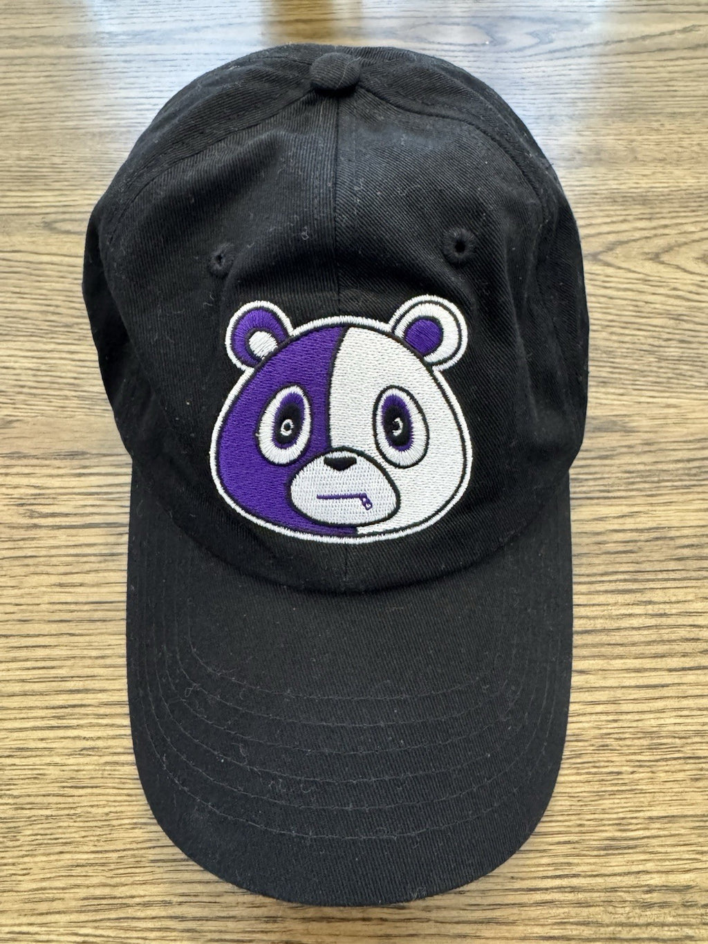 Rare Kanye West Black And Purple Smoking Panda Hat. Vintage