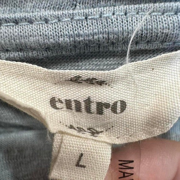 Entro Lace-Up Graphic Tee American Racing Moto Print Sz L