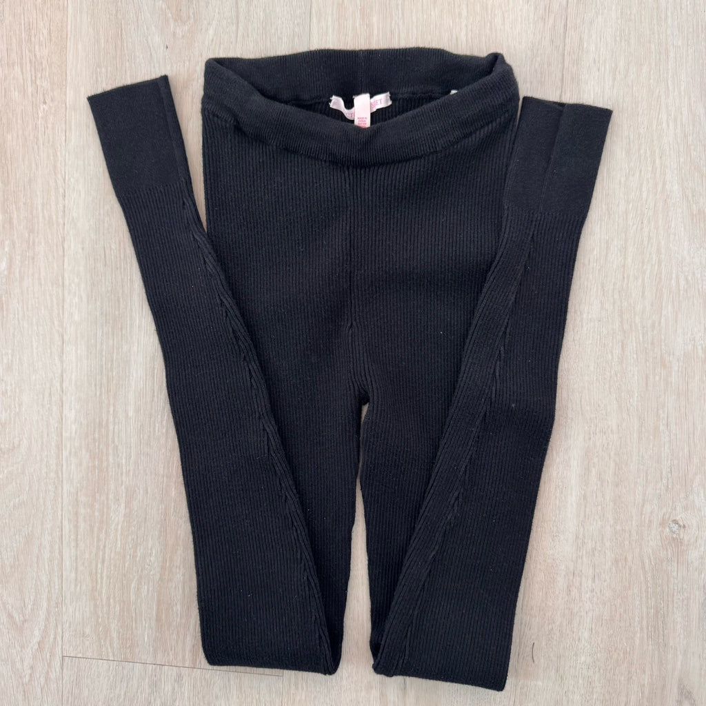 Victoria’s Secret Women’s XS/TP Long Black Cashmere Blend Ribbed Knit Leggings