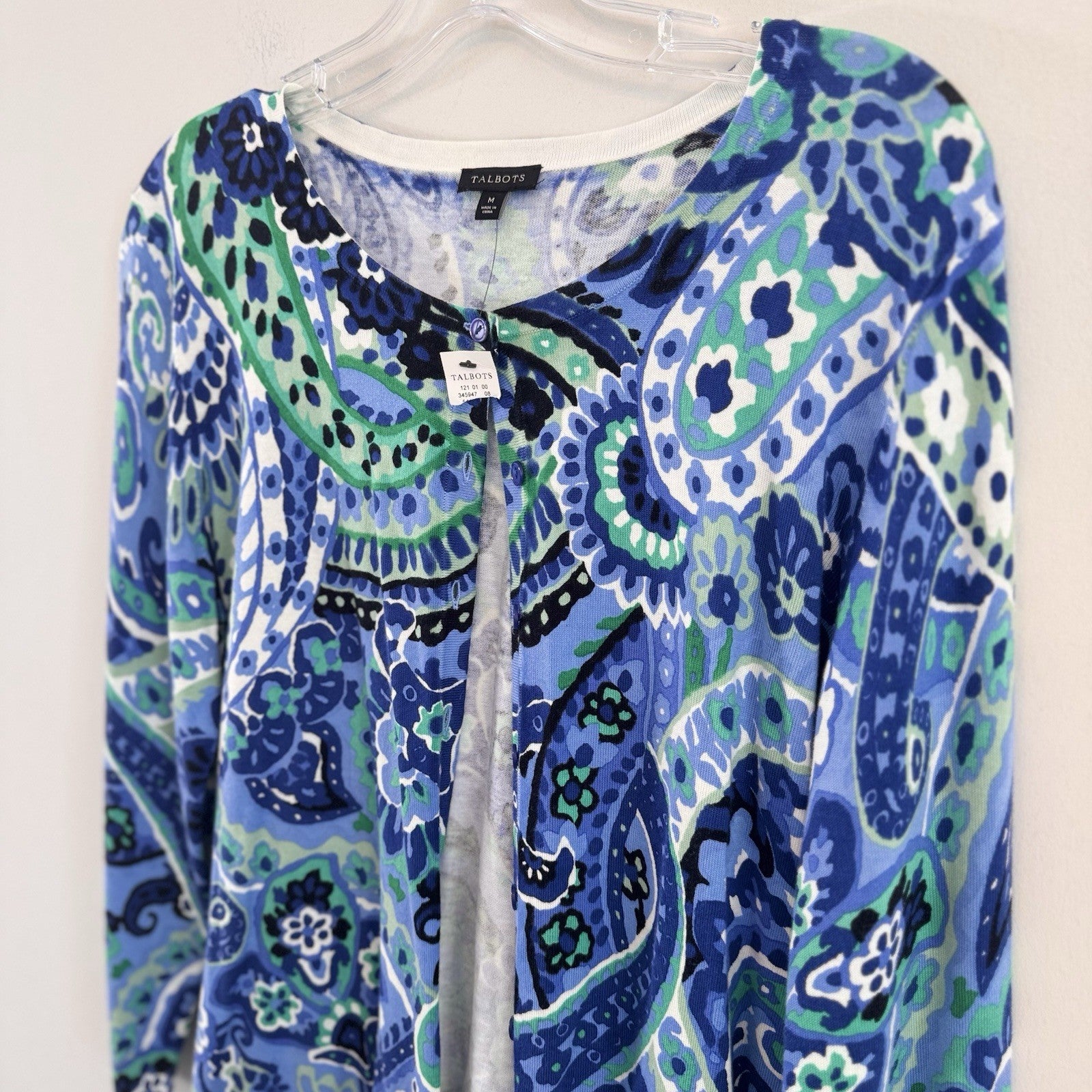Talbots Size M Clothing Lot 8 Pc Bundle Tops Cardigan Shirt Jacket Plaid Floral