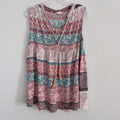 Altar’d State Boho Paisley Tassel Top M Pink Blue Sleeveless