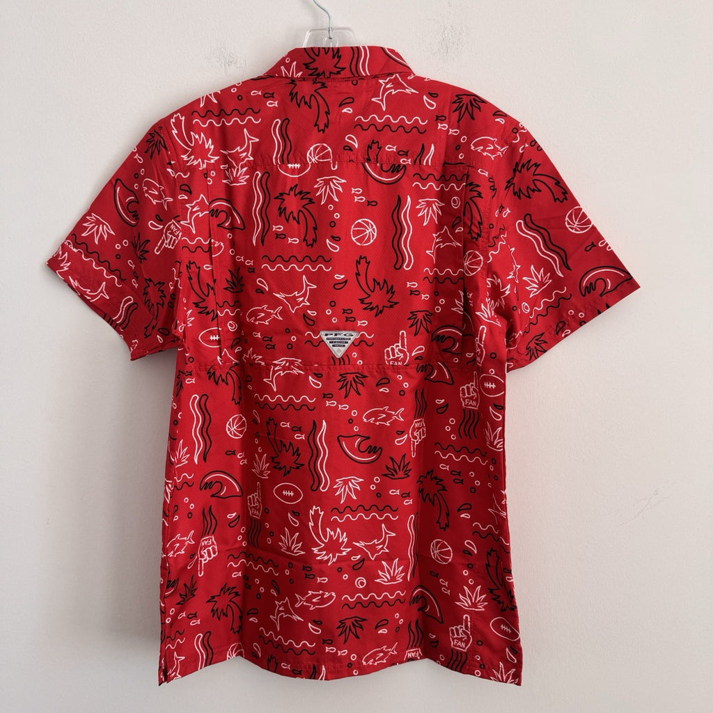 UGA Columbia Shirt Mens Sz Small Super Slack Tide Georgia Bulldogs Print NEW $65