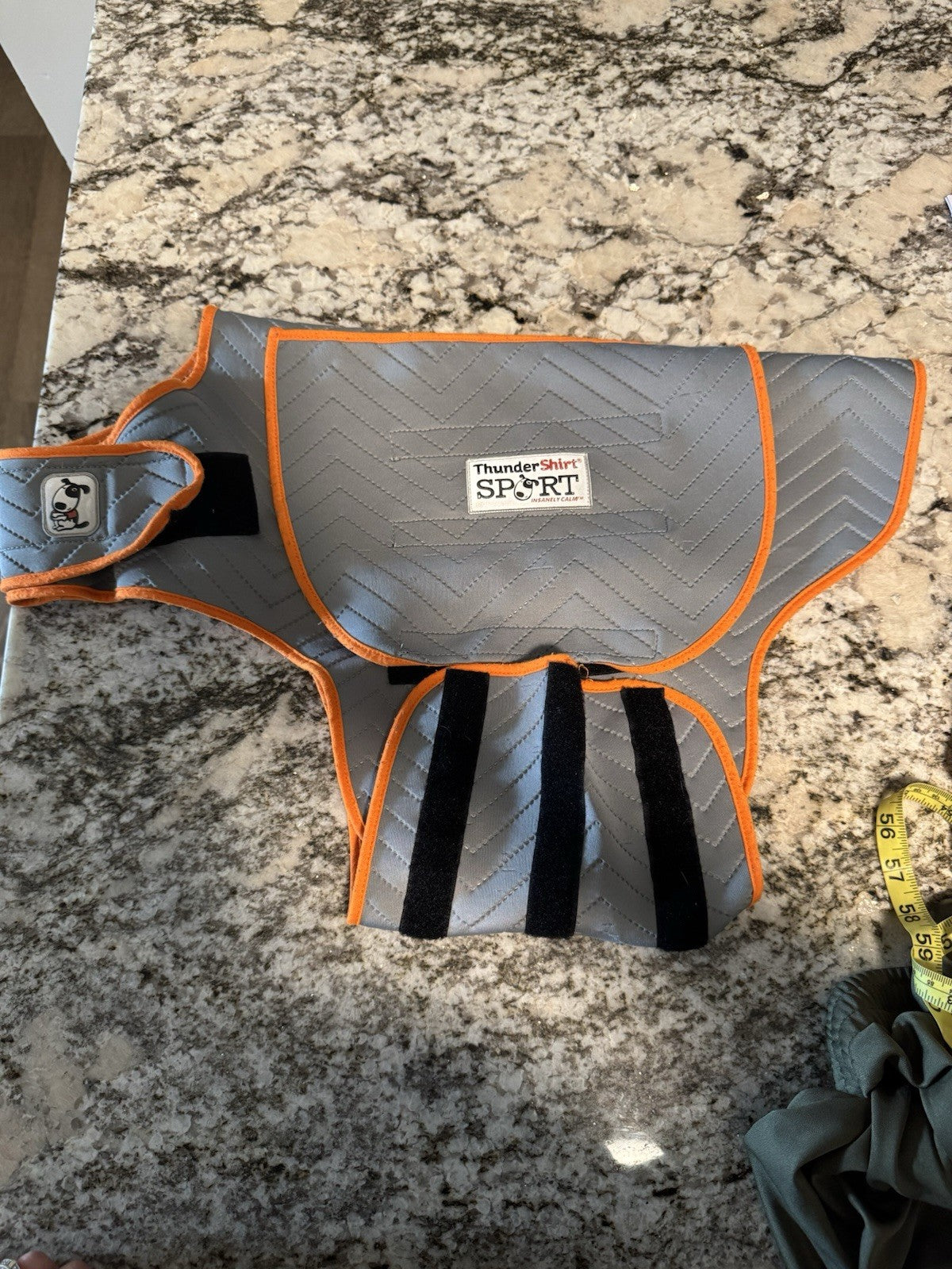 Thundershirt Sport Platinum Tangerine Trim Dog Anxiety Vest