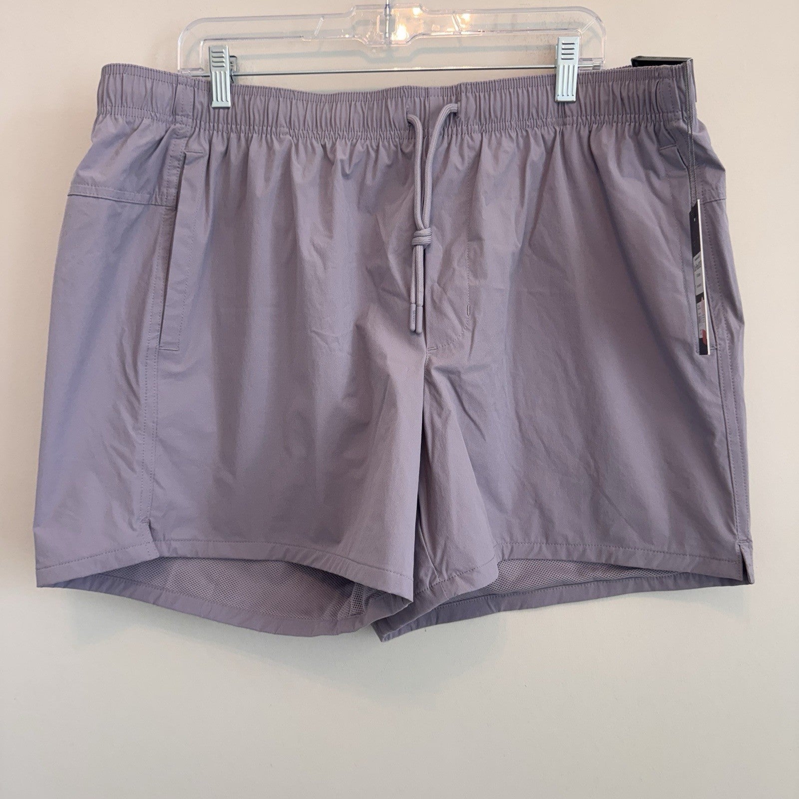 VRST Men's 5" Everyday Short XXL Purple Stone Relaxed Fit Elastic Waist NWT