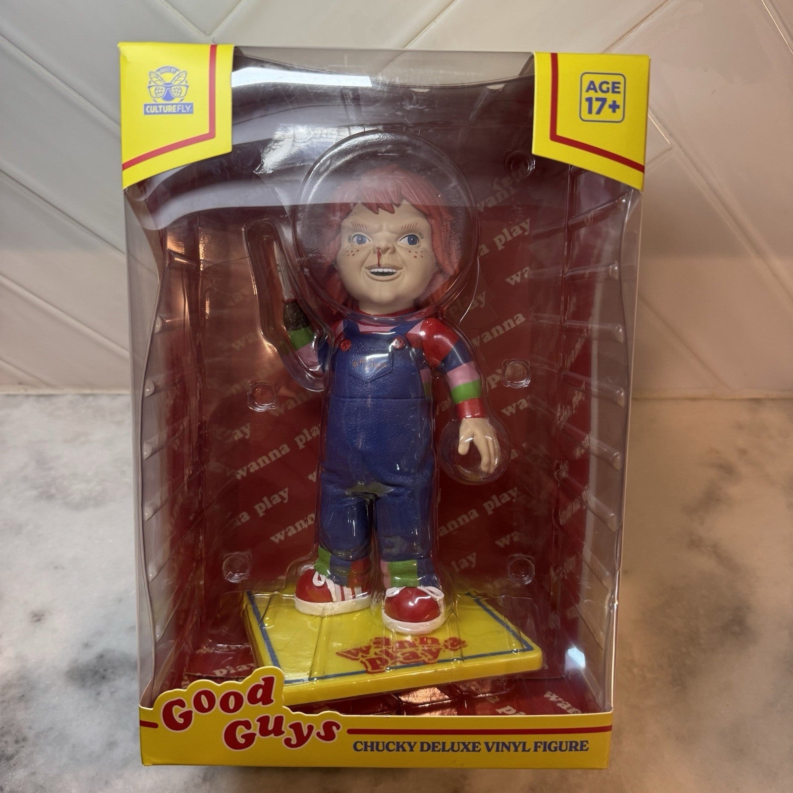 New Chucky “Good Guys” Deluxe Vinyl Figure Culturefly 9" Good Guys