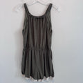 Altar’d State Olive Green Romper M Lace Trim Open Back Boho Festival