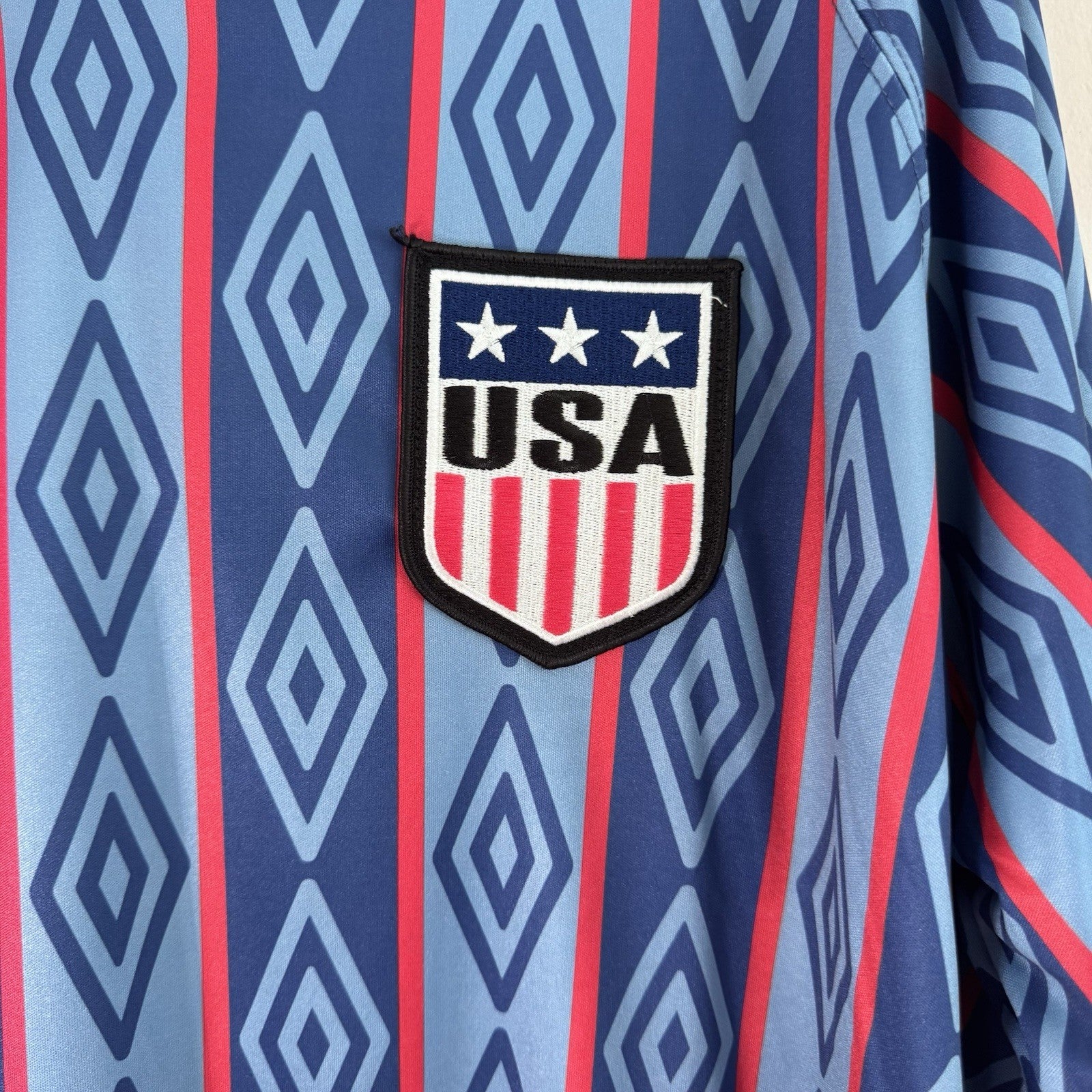 Umbro USA Retro Soccer Jersey Men Medium Blue Blokecore Y2K Football Shirt NWT