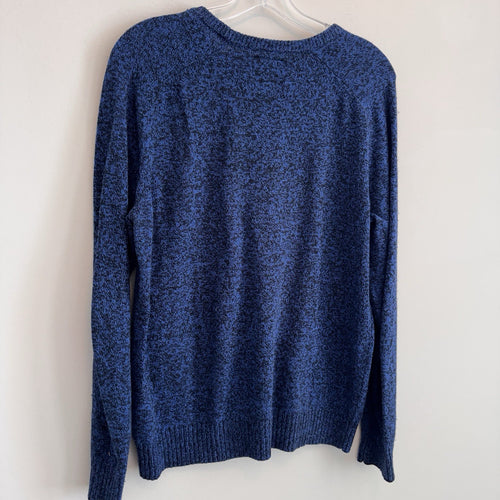 American Eagle Classic Fit Blue Black Marled Wool Blend Crewneck Sweater Men’s M