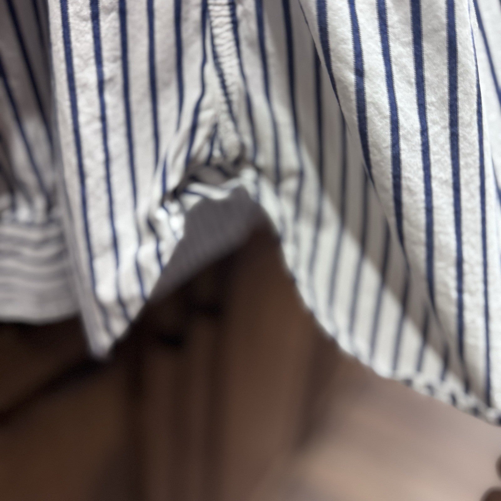 Lauren Jeans Co Ralph Lauren Blue White Striped Button Down Shirt 1X