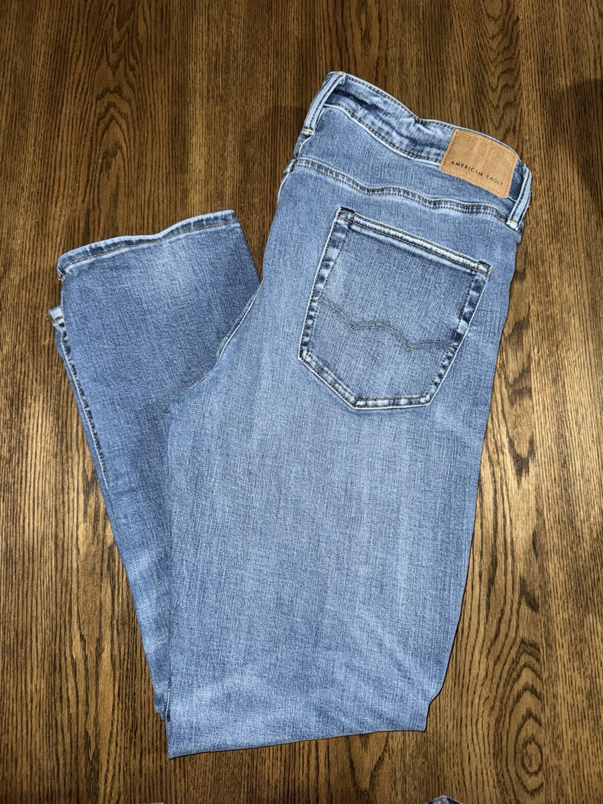 American Eagle AE AirFlex Plus Athletic Straight Fit Jean 32x32 Blue Denim