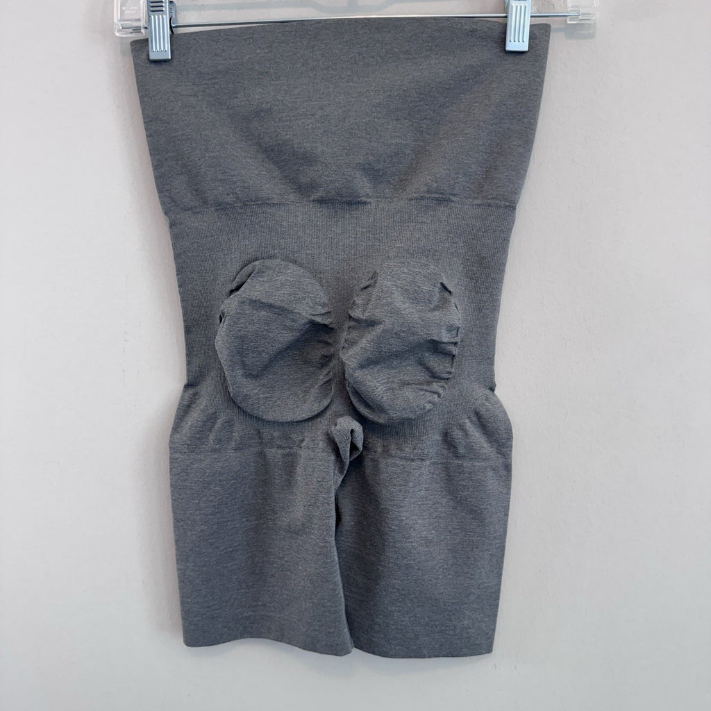 MeMoi High Waisted Padded Butt Lifter Shapewear Shorts Grey Tummy Control Medium