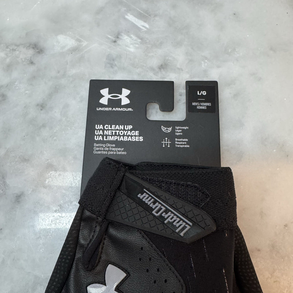 2025 Under Armour Men's UA Clean Up Batting Gloves BLACK Large NWT