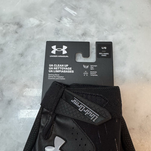 2025 Under Armour Men's UA Clean Up Batting Gloves BLACK Large NWT