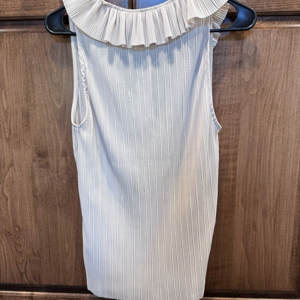 Zara Blouse Size Medium Light Gray New