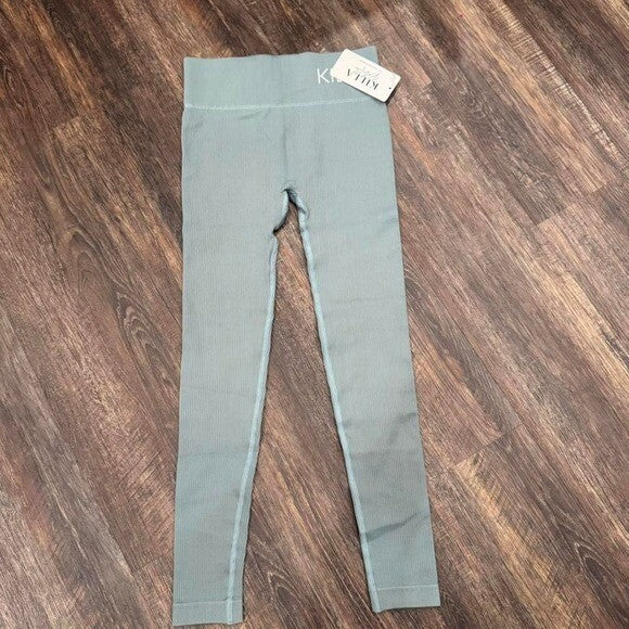 Killa Kambo green ribbed leggings