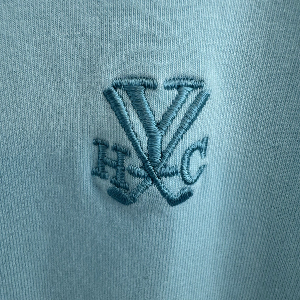 B. Draddy Luxury Pima Cotton Polo Light Blue HYC Golf Harbor Yacht Club XL