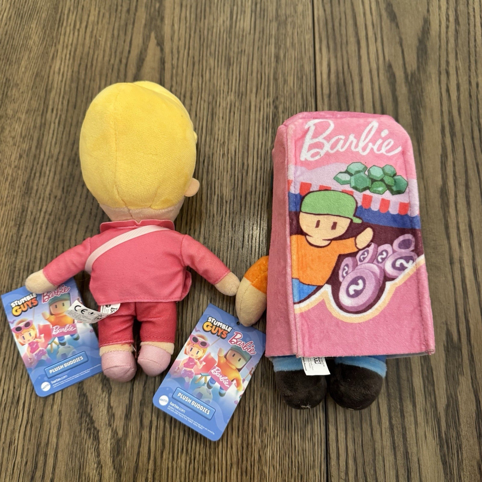 Set Of 2 BARBIE Stumble Guys Plush Buddies 8" LIMITED EDITION Figure Toy NWTs