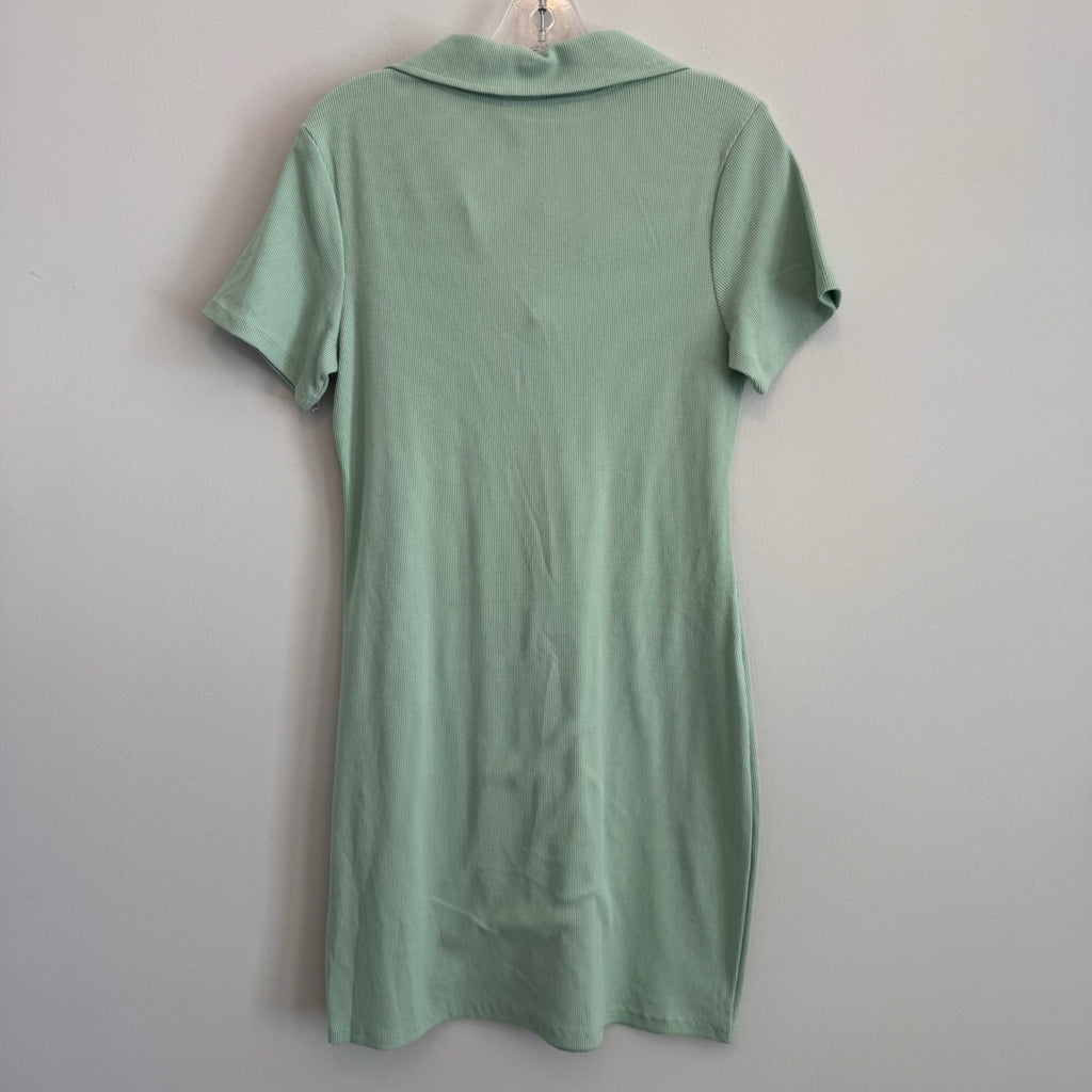 Zoe + Liv Lucky Green Polo Dress L St Patrick’s Day Ribbed  Dress NWT Women’s
