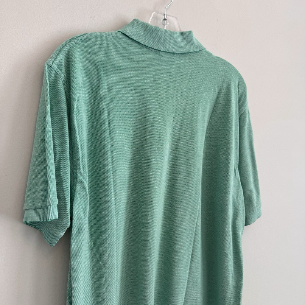 Brooks Brothers 346 Performance Polo Shirt Mens Large Green Pique Original Fit