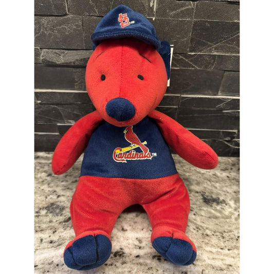 MLB St Louis Cardinals Baseball Red Teddy Bear Good Stuff  Plush Animal Vintage