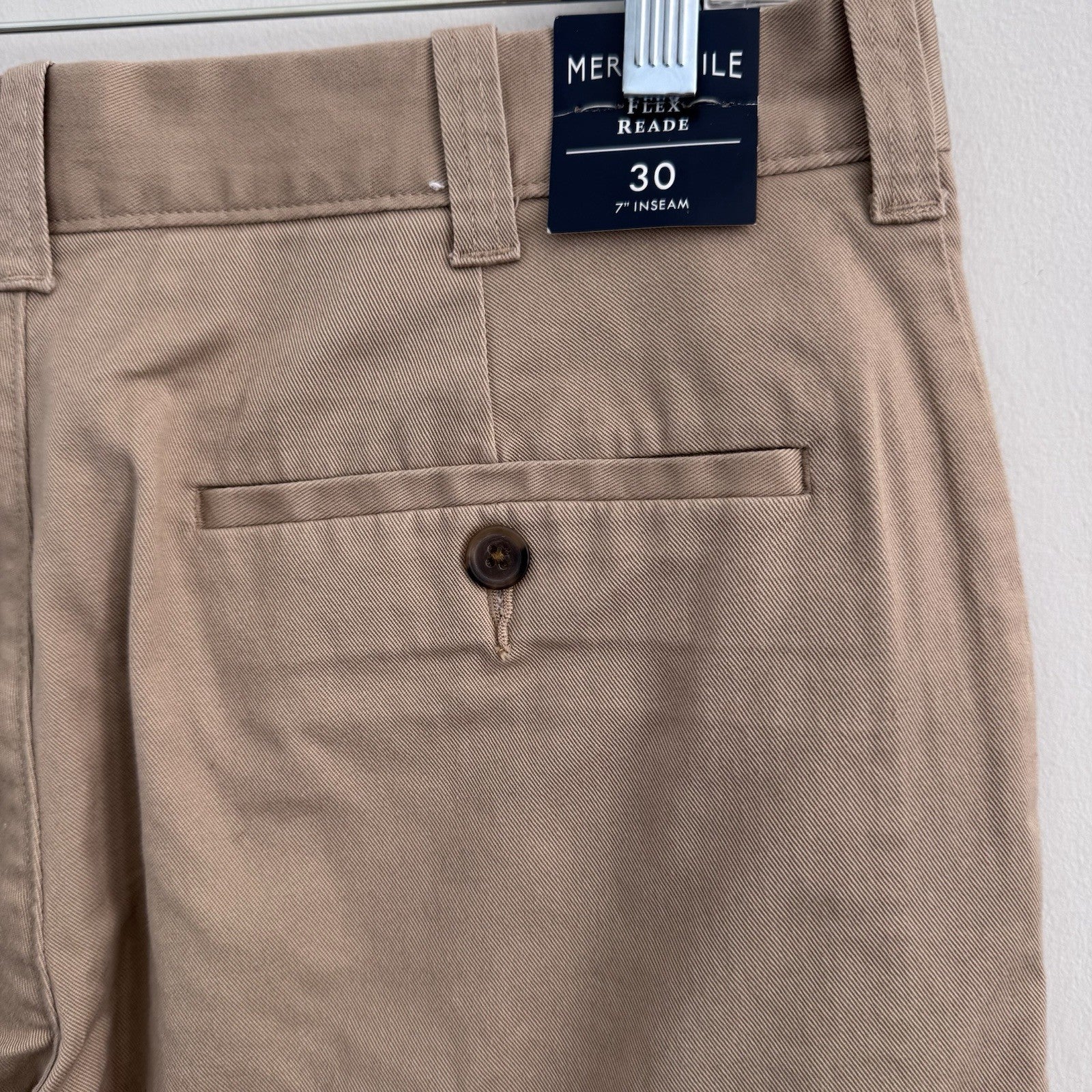 Men’s J.Crew Mercantile Flex Khaki Shorts Size 30 7” Inseam NWT