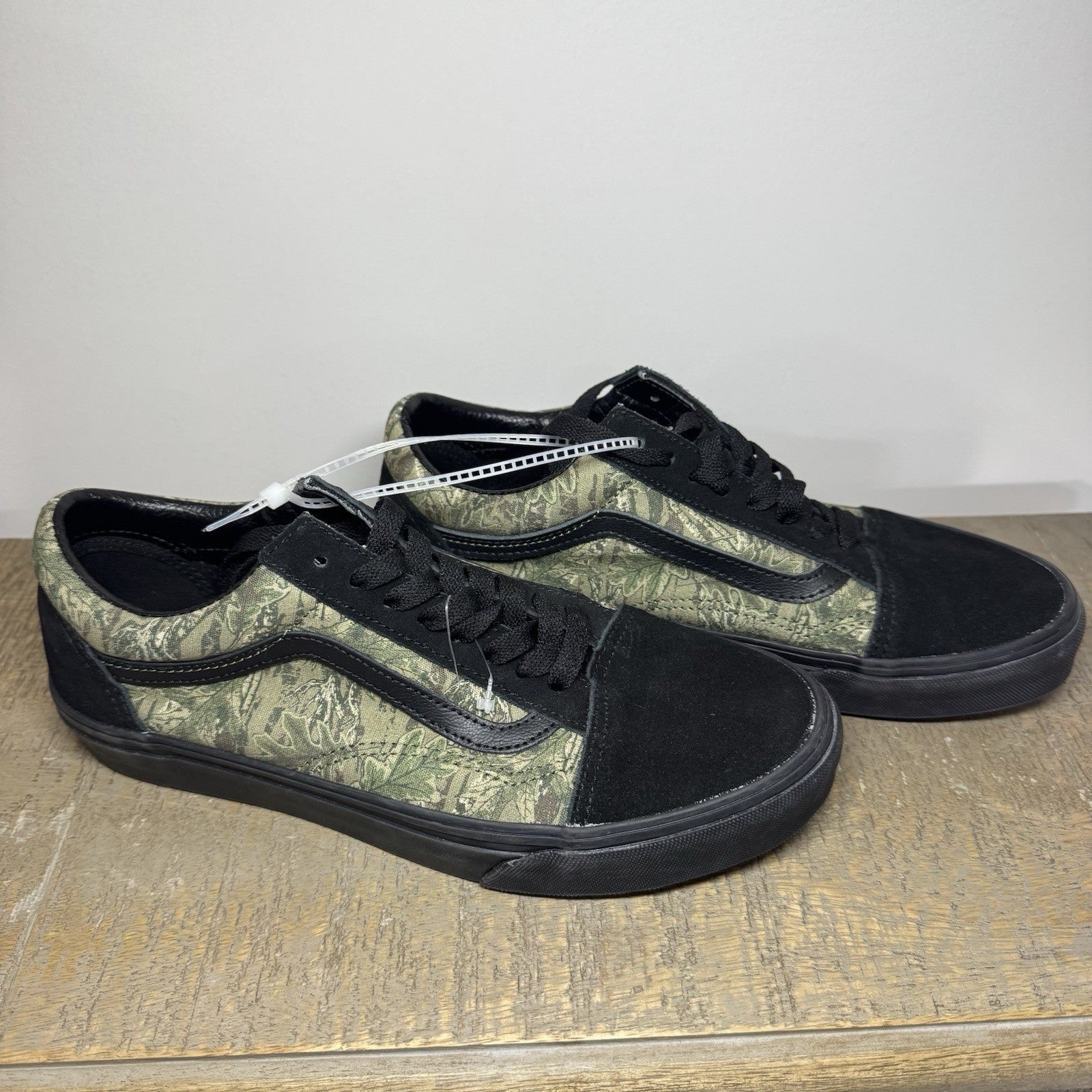Vans Old Skool Black Green Graphic Print Men 7.5 Women 9 New No Box