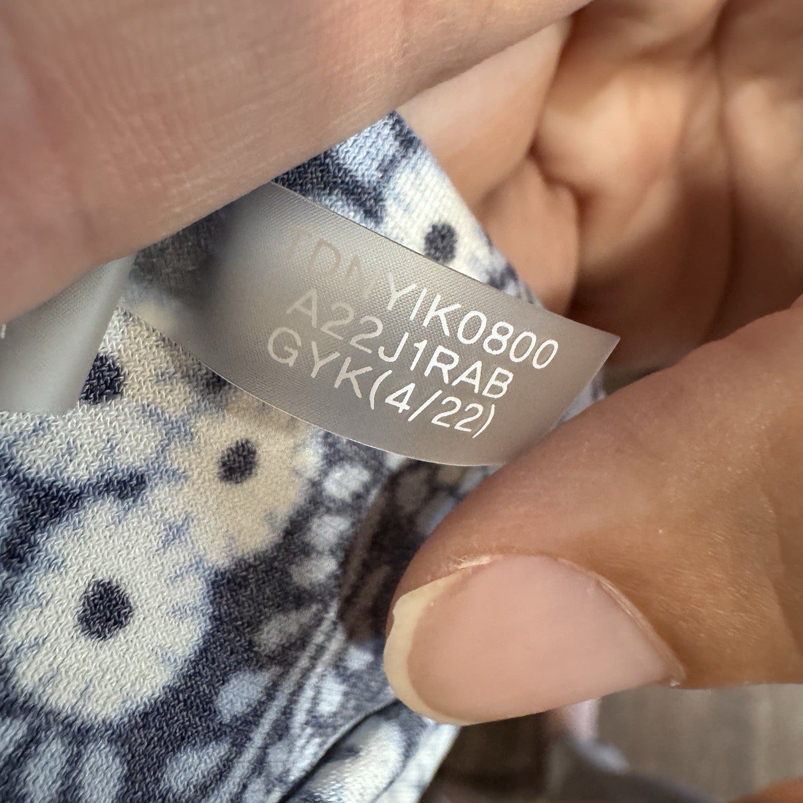 Tommy Hilfiger Blue Floral Tiered Sleeveless Dress Size 10 | V-Neck Fit & Flare