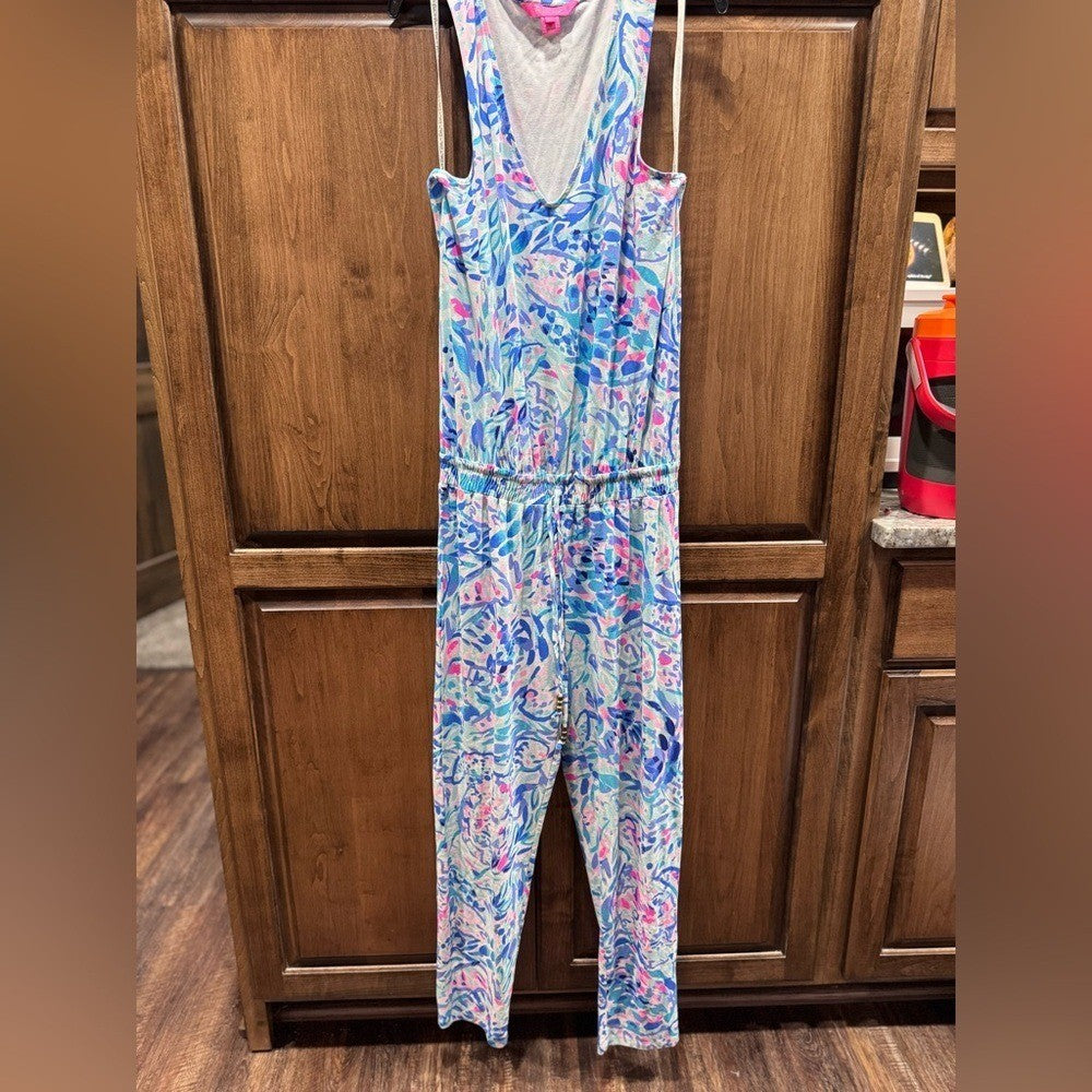 Lilly Pulitzer Women's Sleeveless Jumpsuit Size S – Tropical Print Paulina