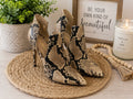 ALDO Snakeskin Pointed Toe Cutout Stiletto Heels Women’s 7.5