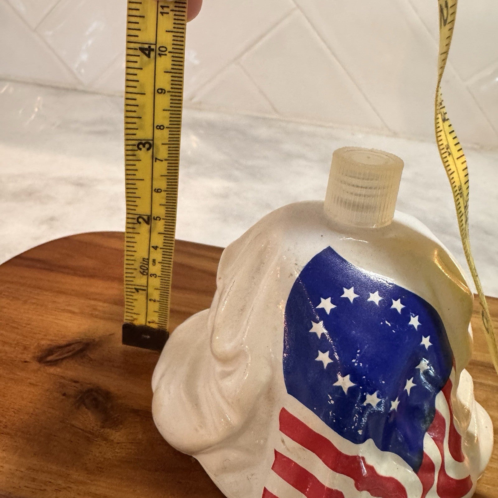 Vintage 1976 Avon Bicentennial Bell Decanter July 4 1776 Betsy Ross Flag Empty