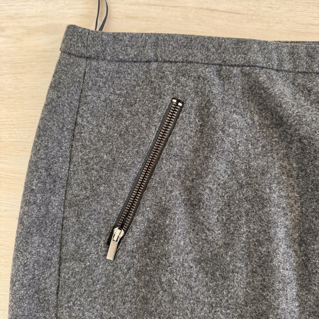 J Crew The Pencil Skirt 12 Gray Wool Blend Zip Career Office Classic Women’s