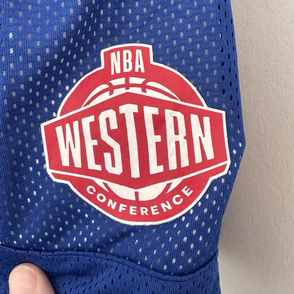 NBA Eastern Western Conference Medium Basketball Shorts White Blue Men’s NWT