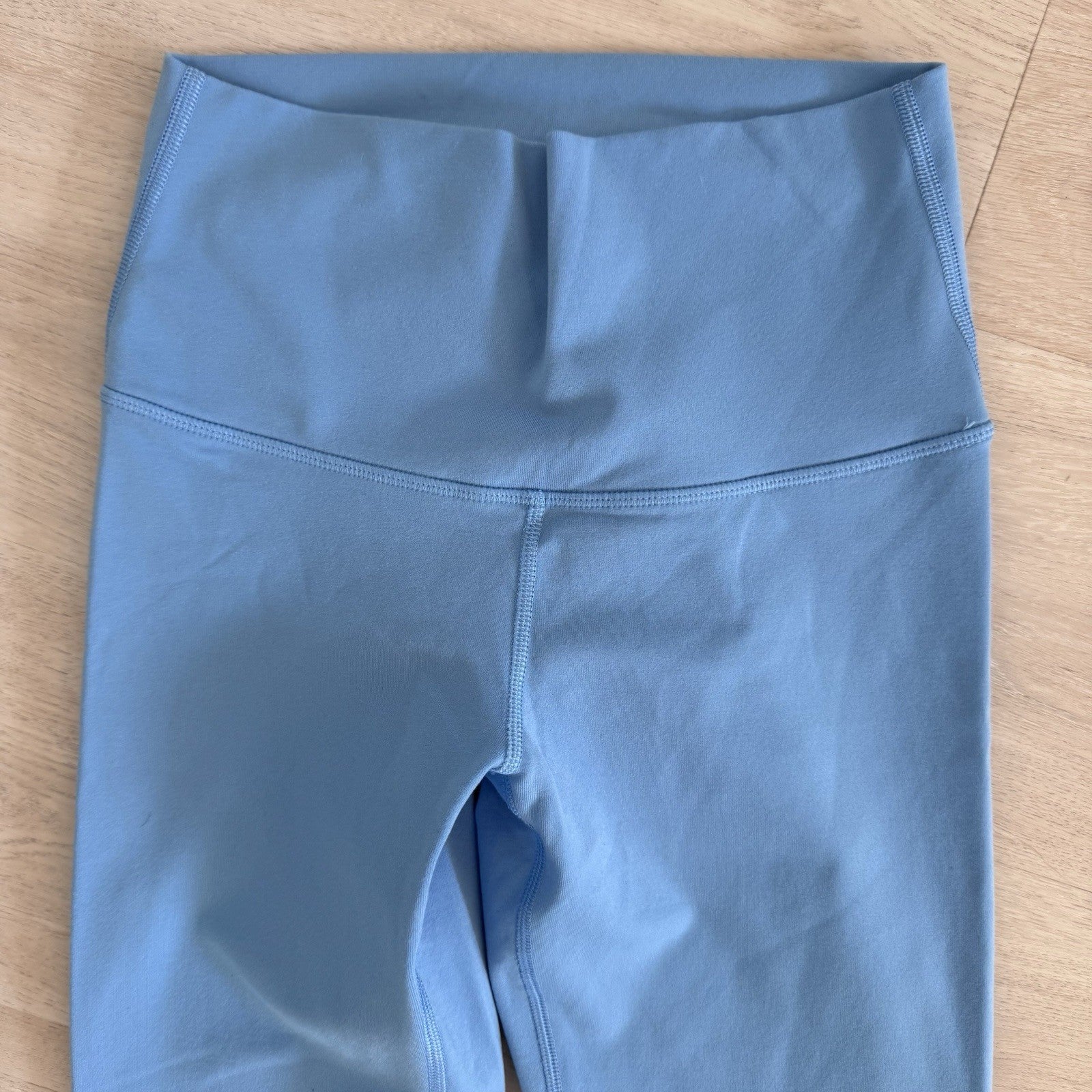 TnAction Blue High Rise Leggings S Nylon Stretch Athleisure