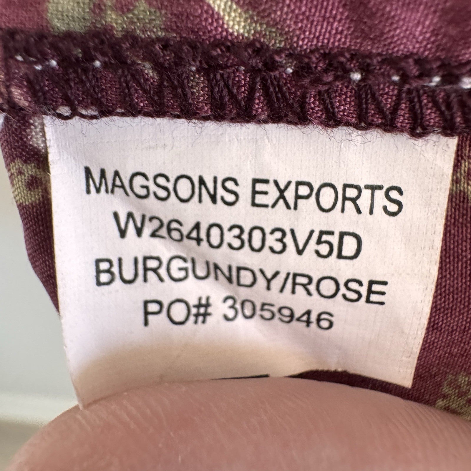 American Rag Cie Romper XL Burgundy Rose Floral Ruffle Hem Tie Front Pockets