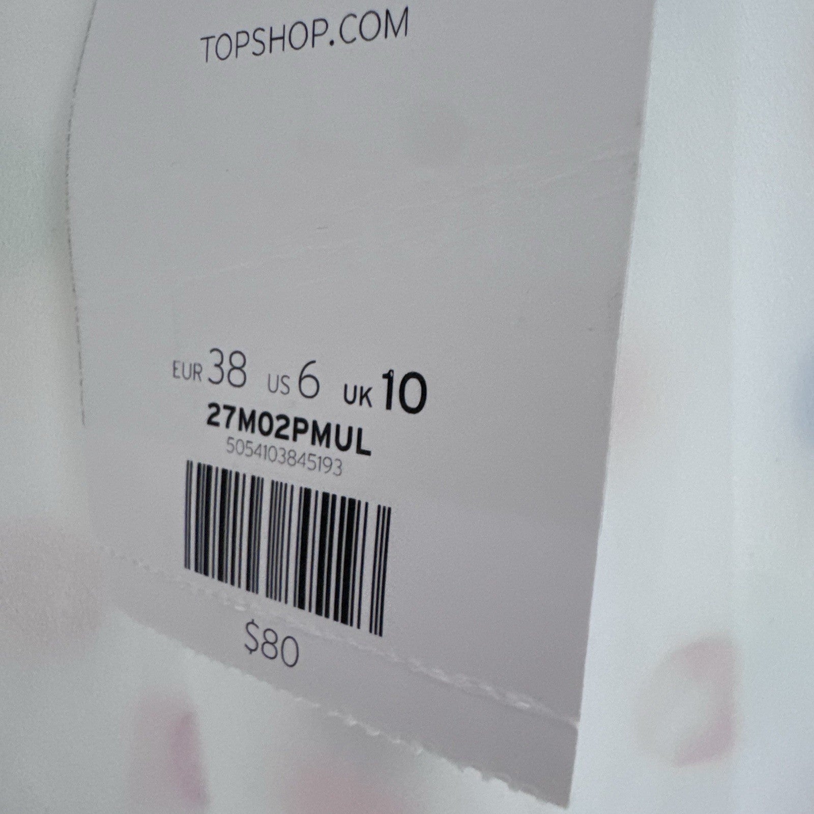 Topshop Pleated Polka Dot Midi Skirt US 6 White Multicolor Sheer NWT
