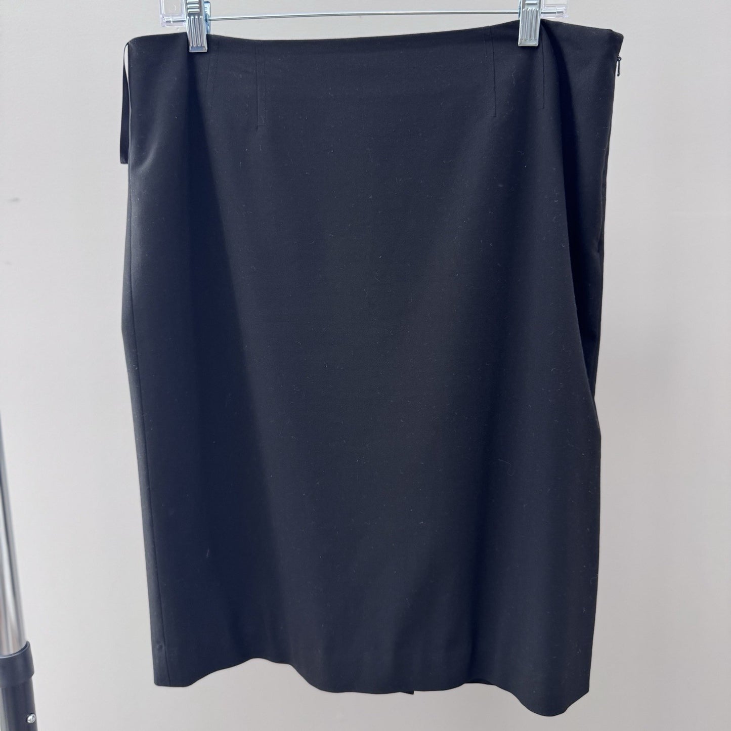 Anne Klein A Line Skirt Size 12 Black Stretch Lined Career Workwear