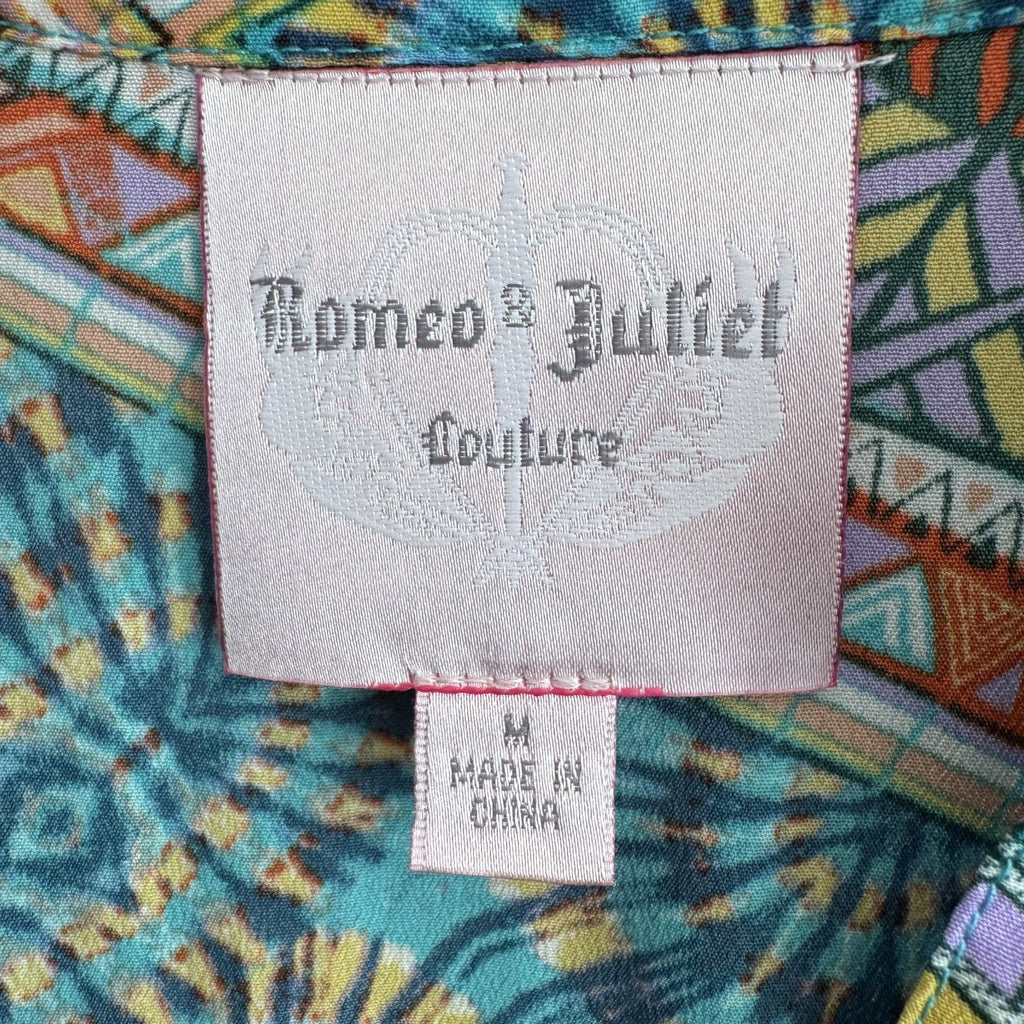 Romeo & Juliet Couture Boho Geometric Shirt Dress Size M