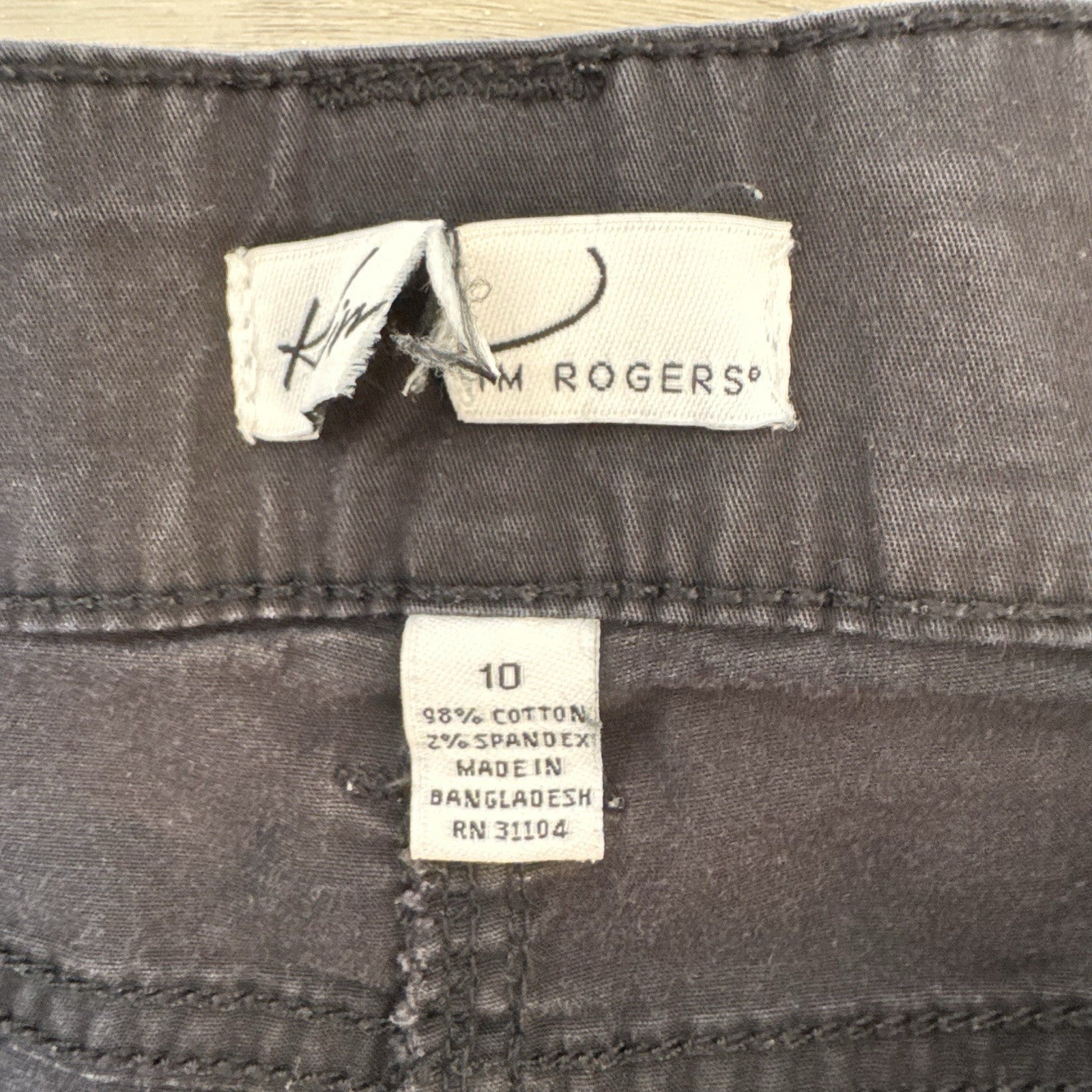 Kim Rogers Womens Black Capri Pants Size 10 Stretch Cotton Cropped