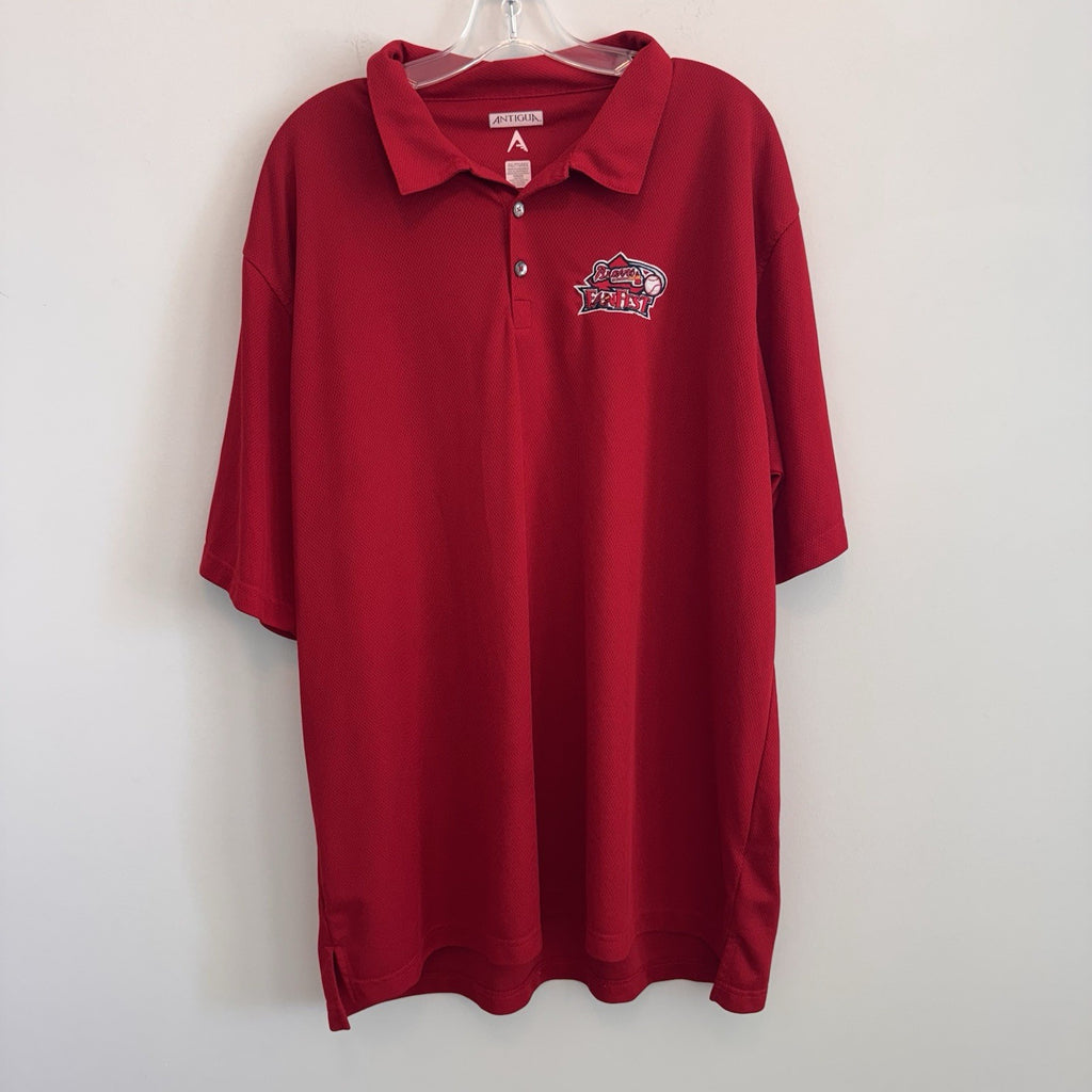 Antigua Atlanta Braves FanFest Polo Shirt Men’s XXL Red Performance Golf