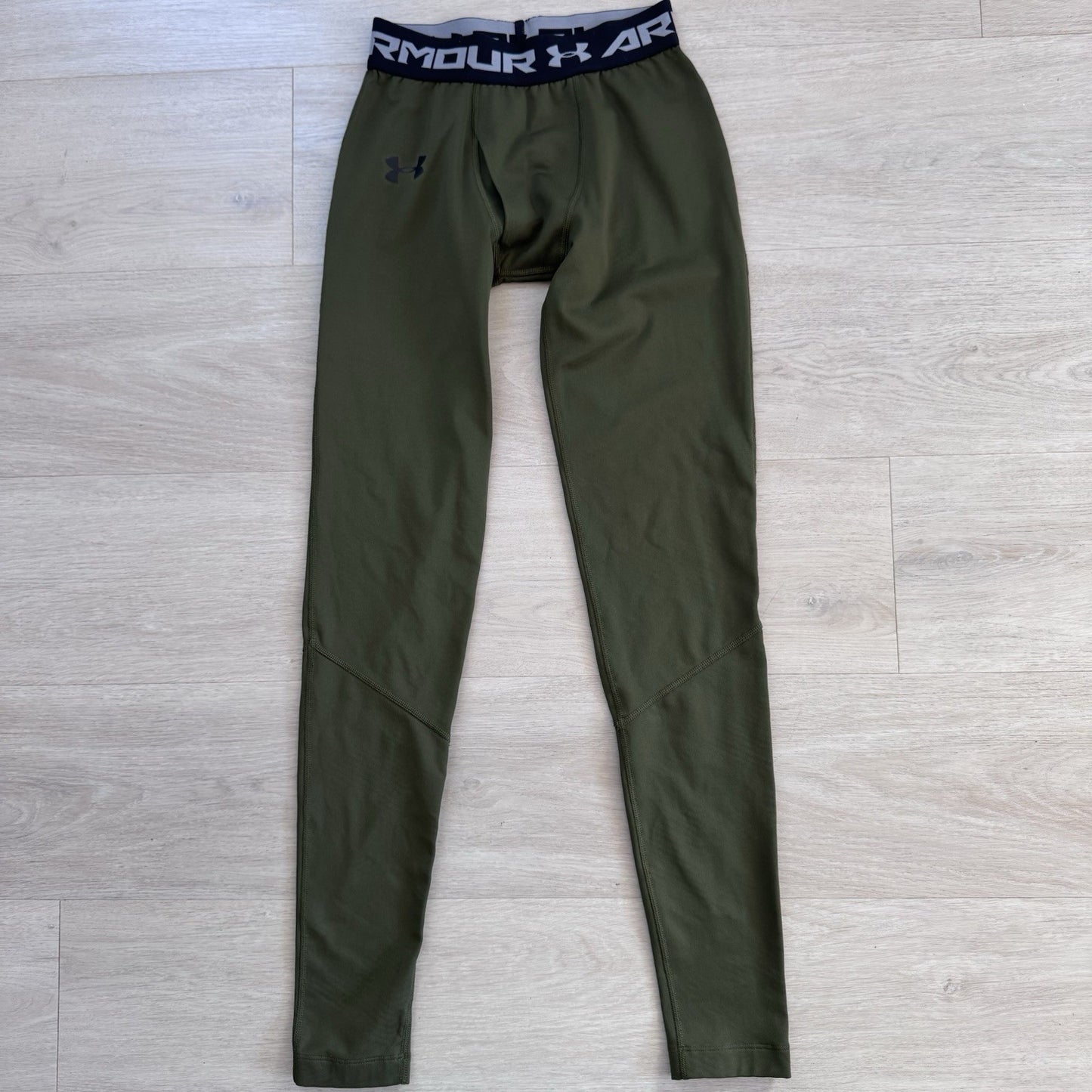 Under Armour ColdGear Mens Fitted Thermal Leggings Green Size Small