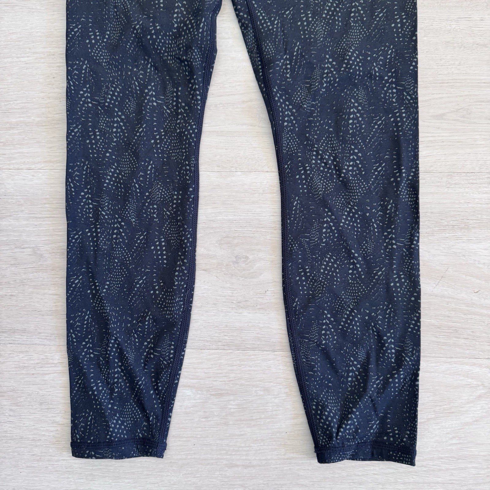 Varley Black Speckled Leggings Small High Rise Stretch Athletic Yoga