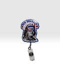 Patriotic Ben Drankin Retractable Badge Reel Glitter ID Holder USA