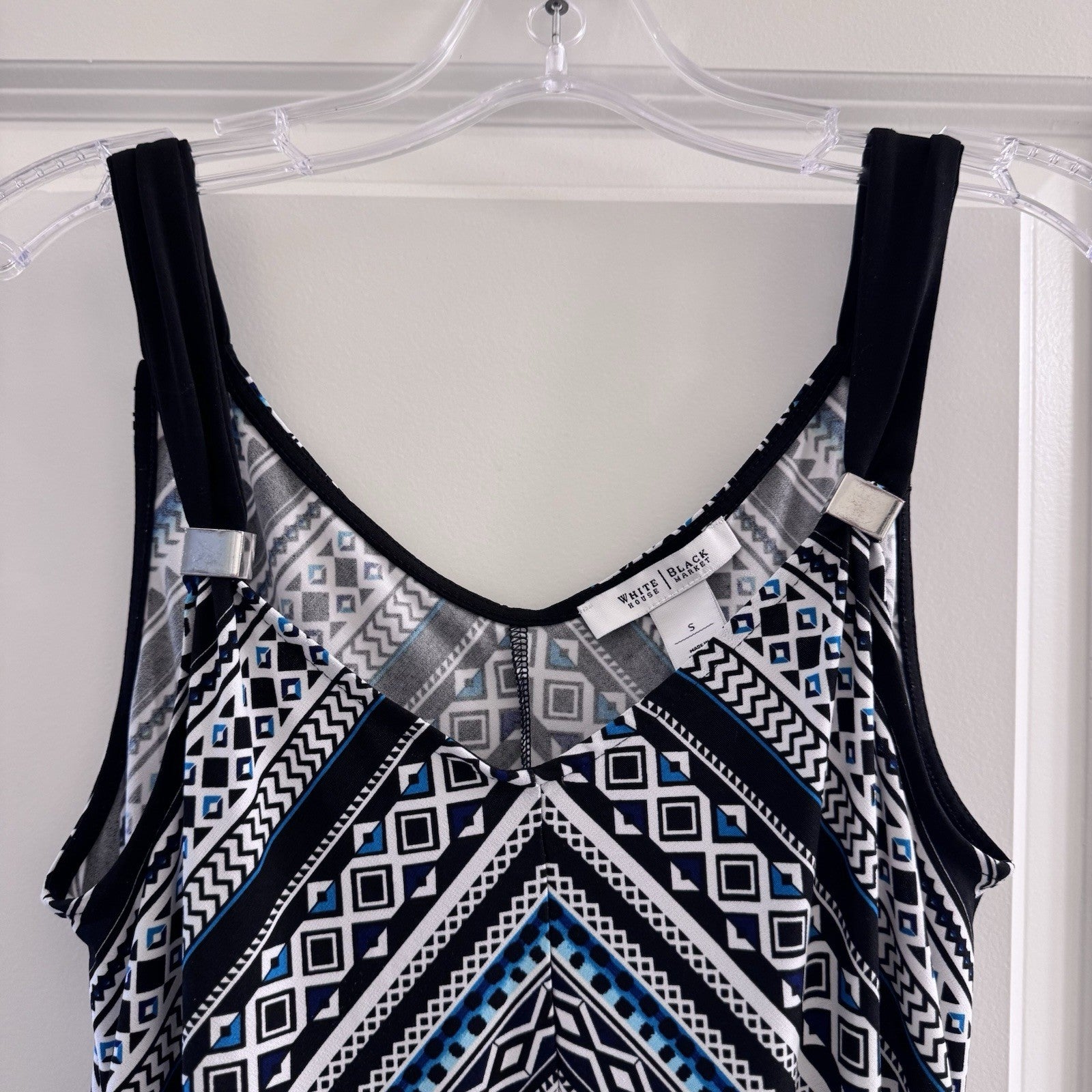 White House Black Market Geometric Chevron Tank Top Small 