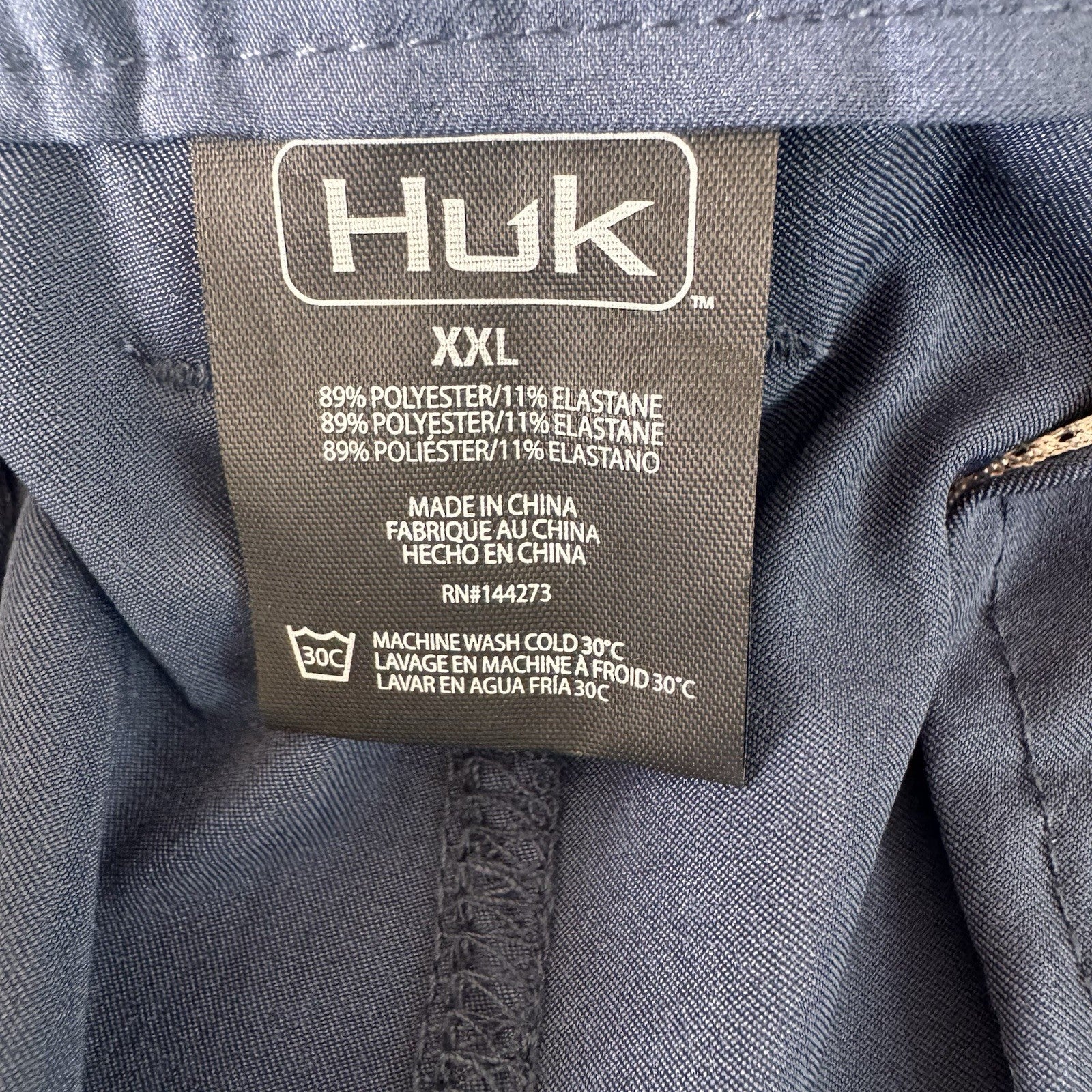 Huk Men's Pursuit Short XXL Navy Blue 6" Inseam Fishing Performance NWT