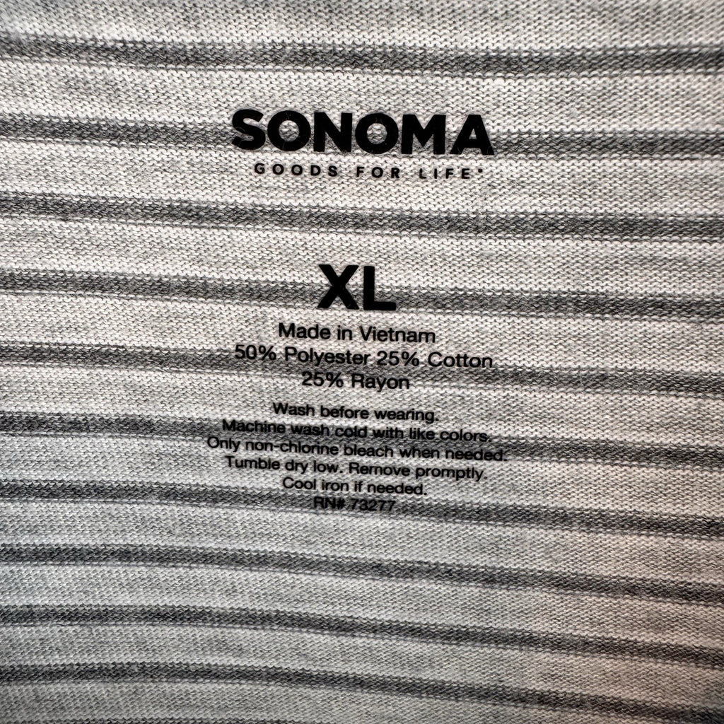 Lot of 3 Sonoma Goods For Life Men’s XL Striped Short Sleeve Polo Shirts