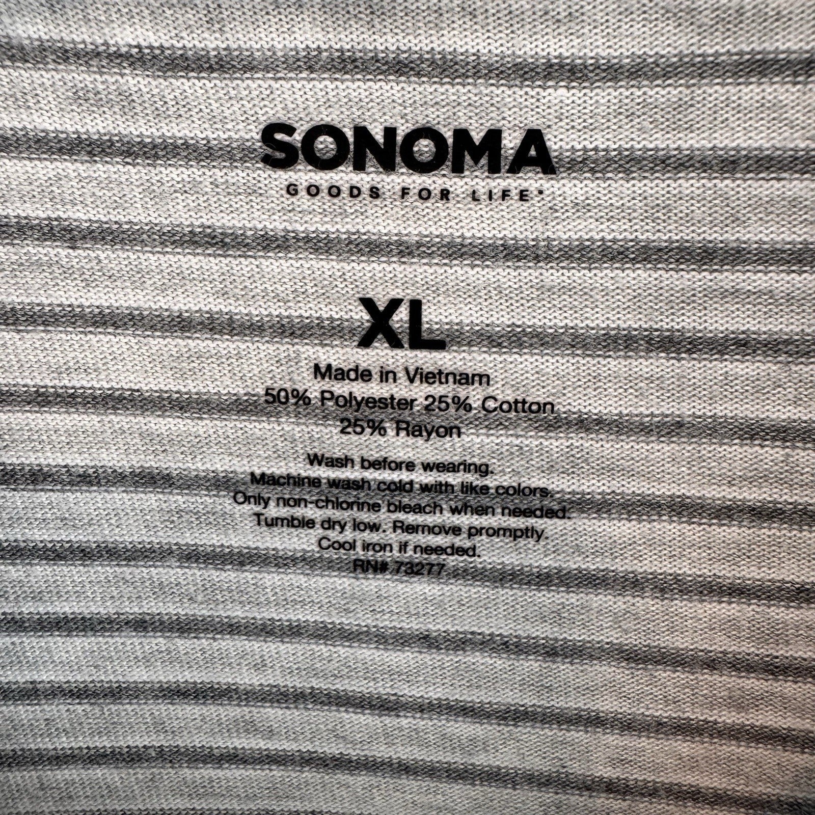 Lot of 3 Sonoma Goods For Life Men’s XL Striped Short Sleeve Polo Shirts